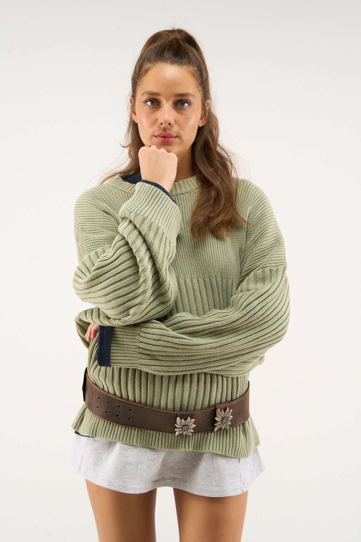 Pin Green Knit