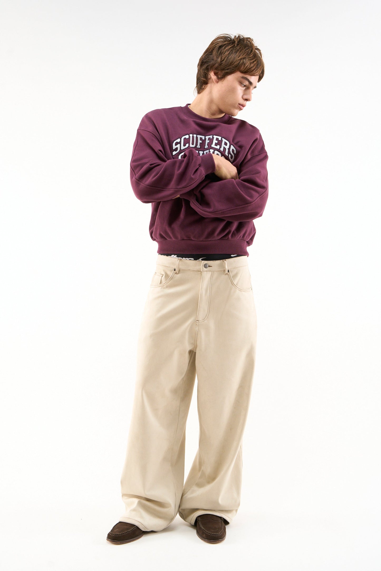 Suede Grey Jumbo Pants