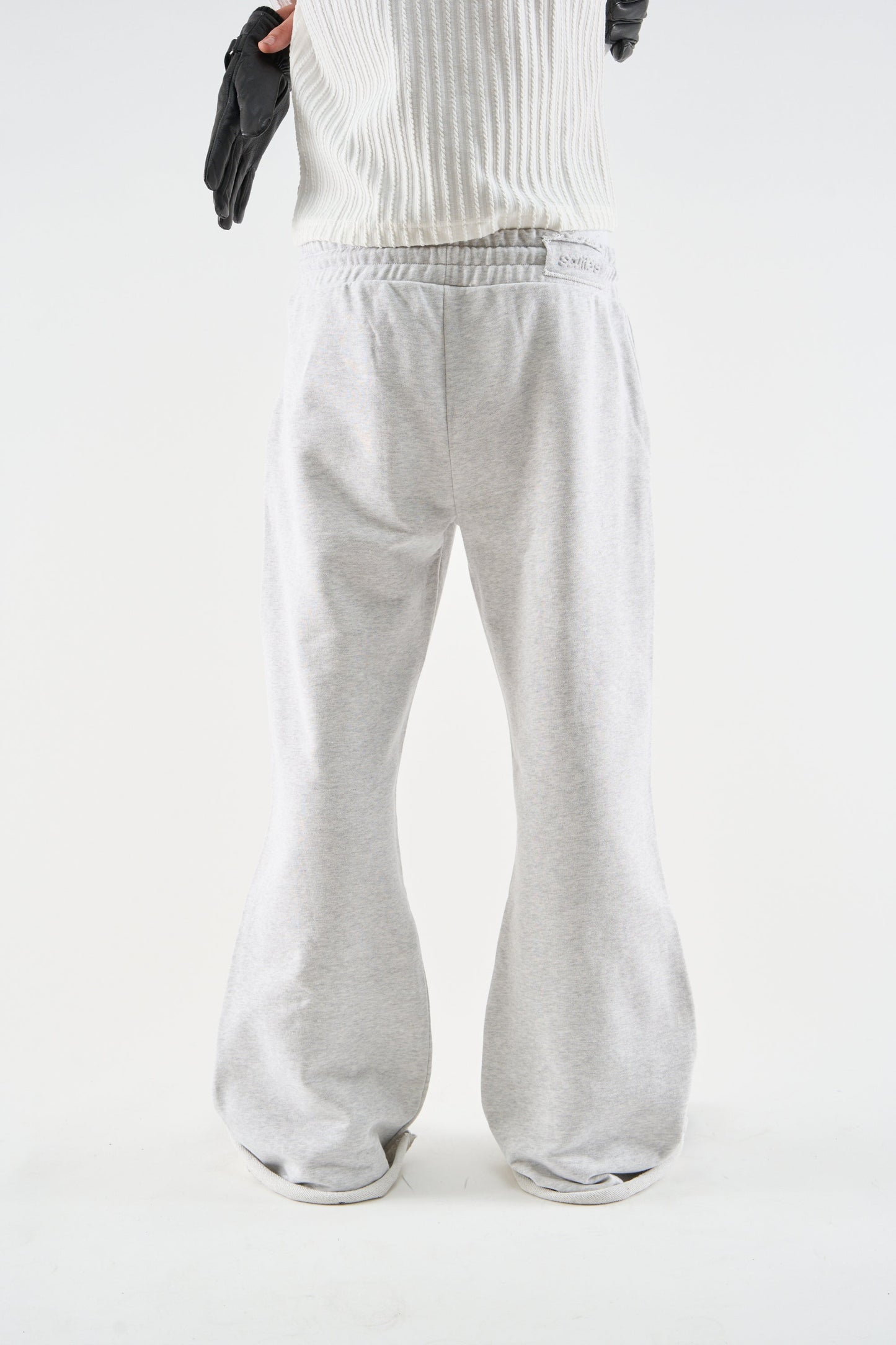 Flared Light Grey Sweatpants