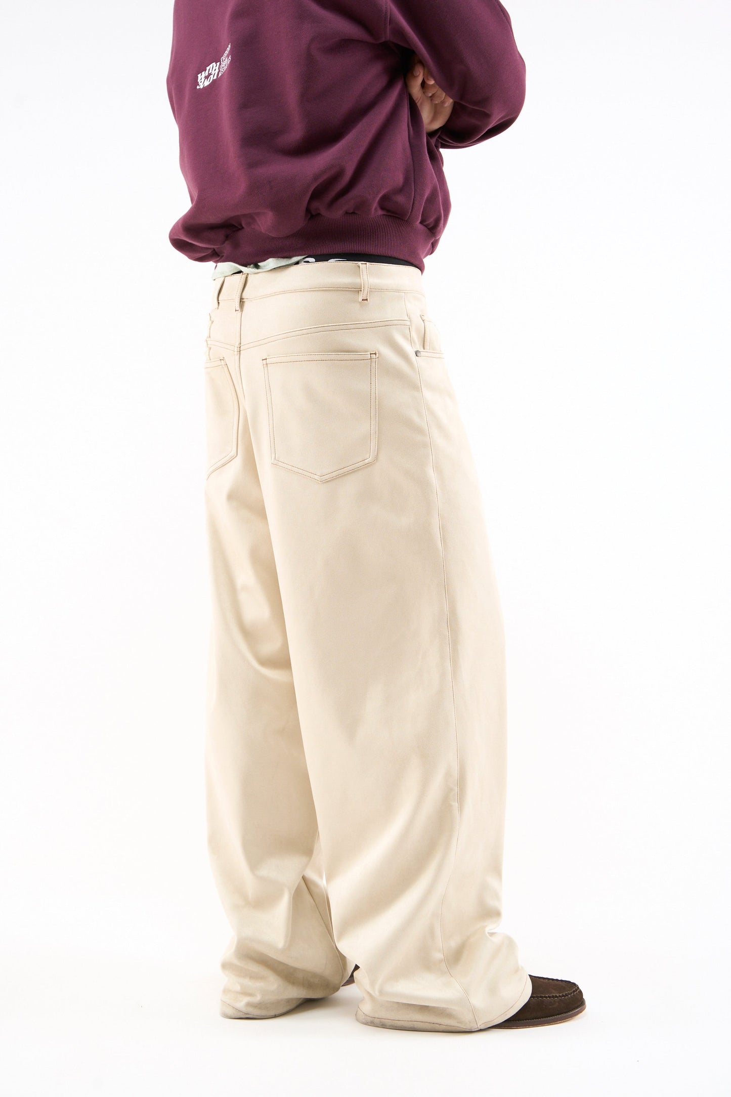 Suede Grey Jumbo Pants