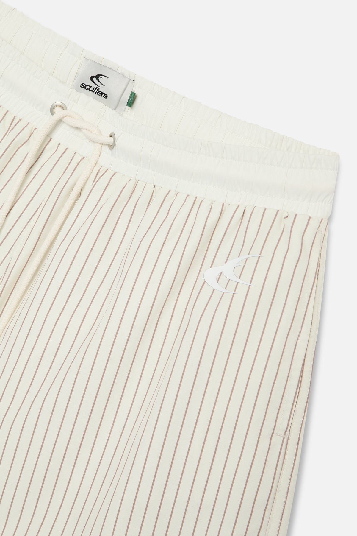 Pinstripe White Swimpants