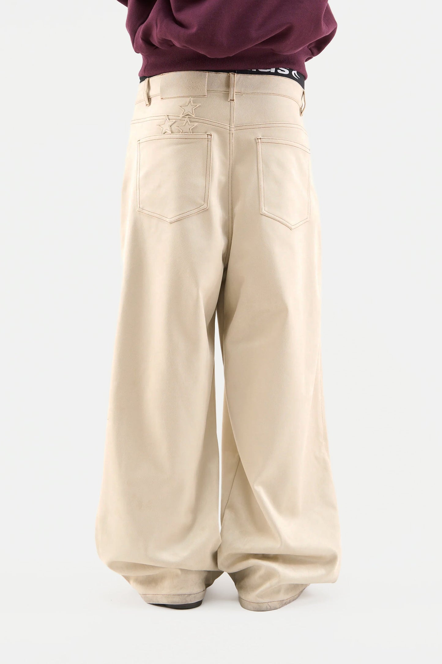 Suede Grey Jumbo Pants