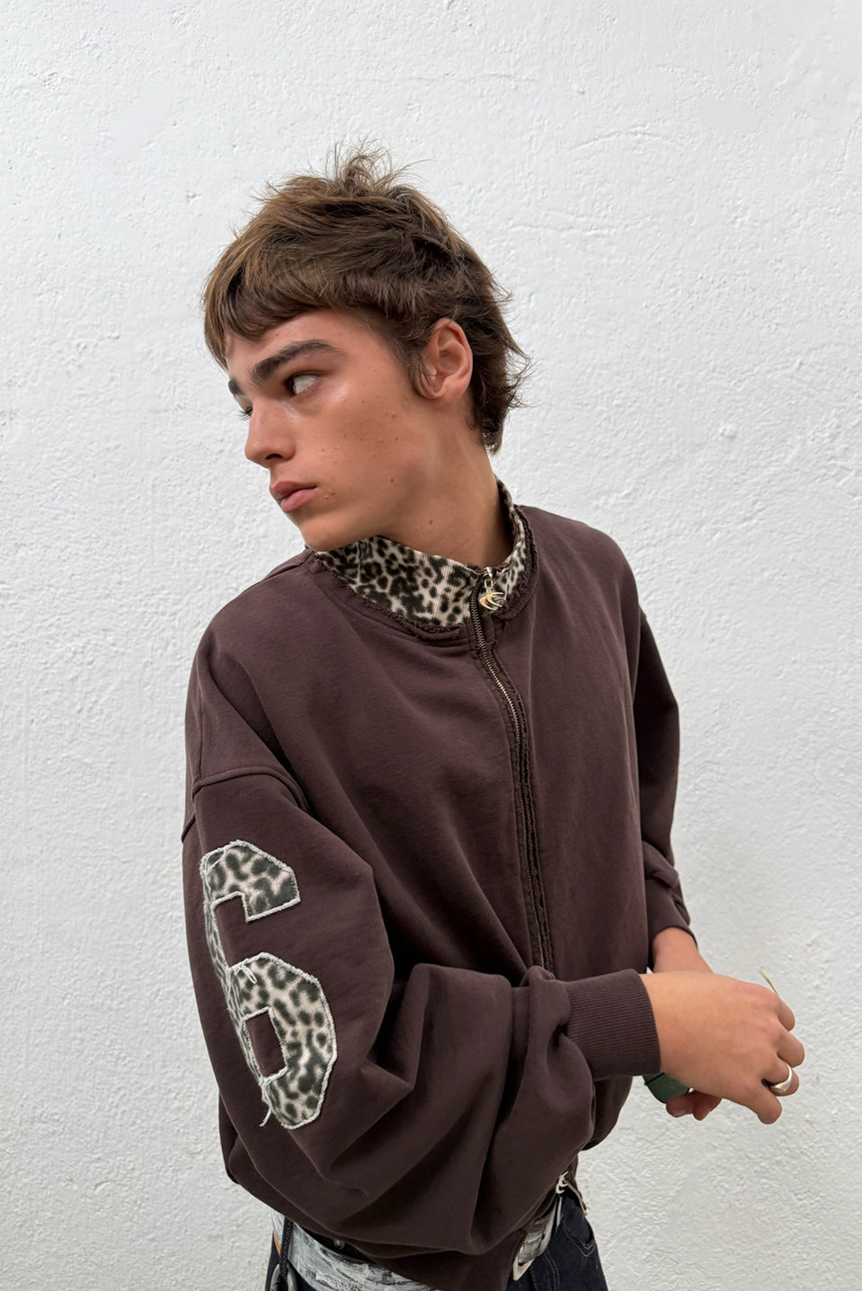 Tokiet Leopard Zipper