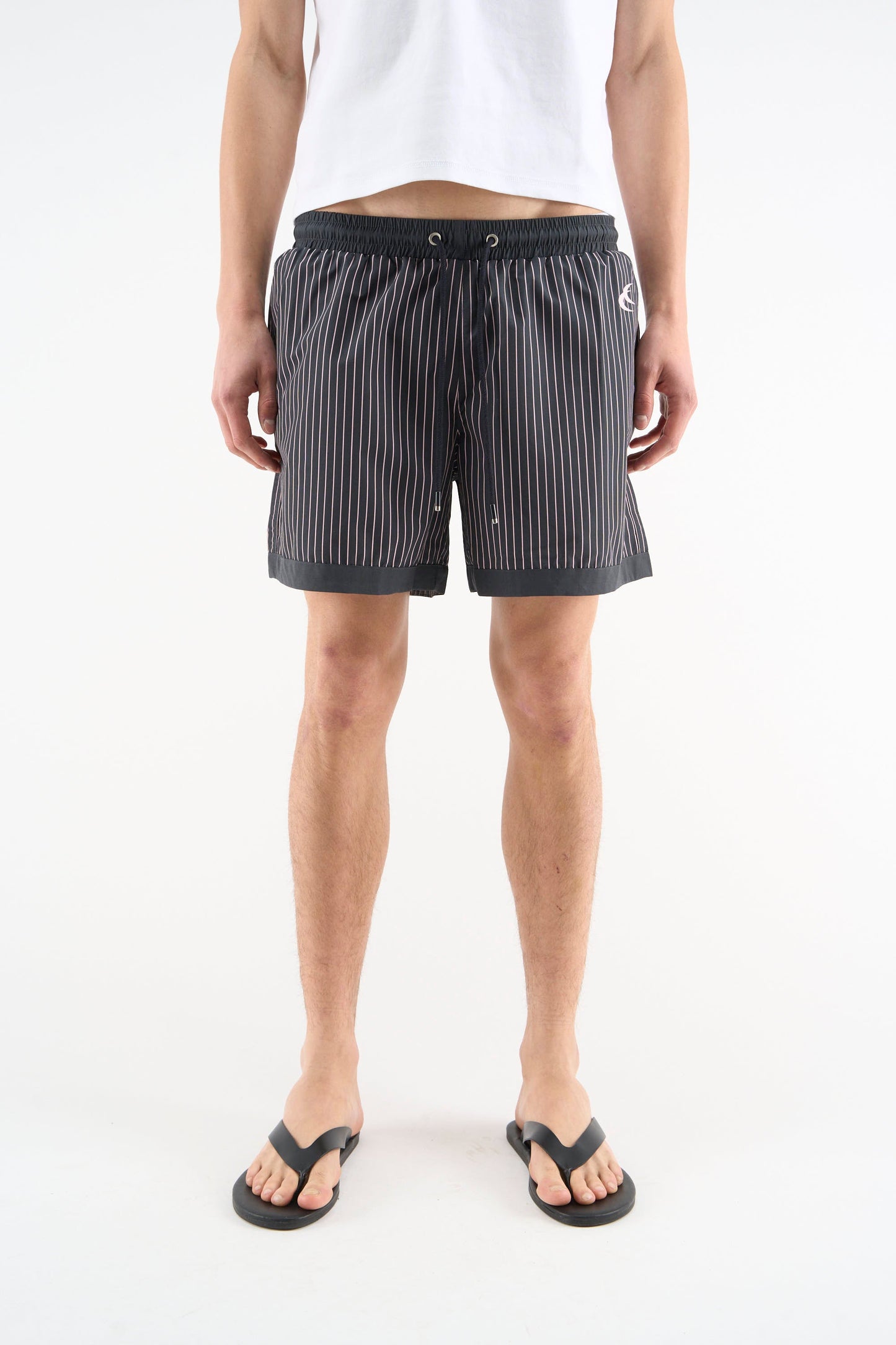 Pinstripe Black Swimpants