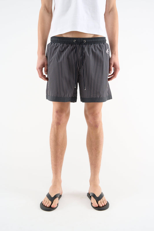 Pinstripe Black Swimpants