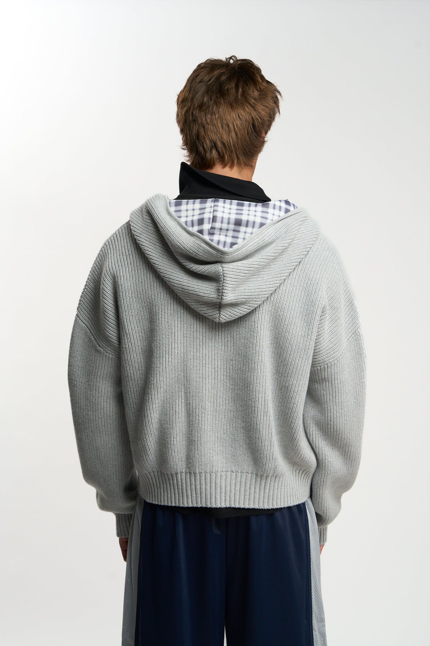 Brooks Grey Zipper Knit