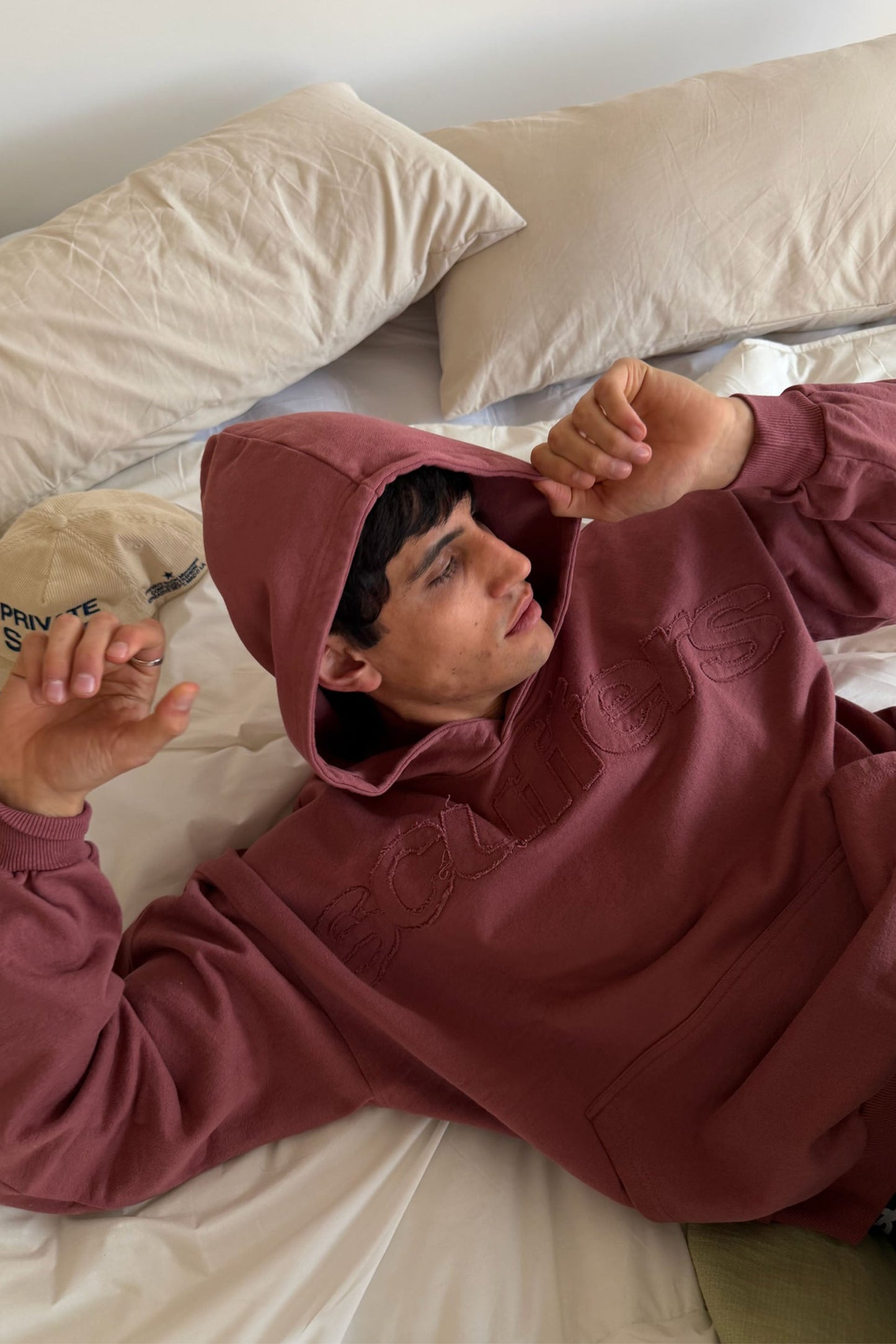 Raw Burgundy Hoodie