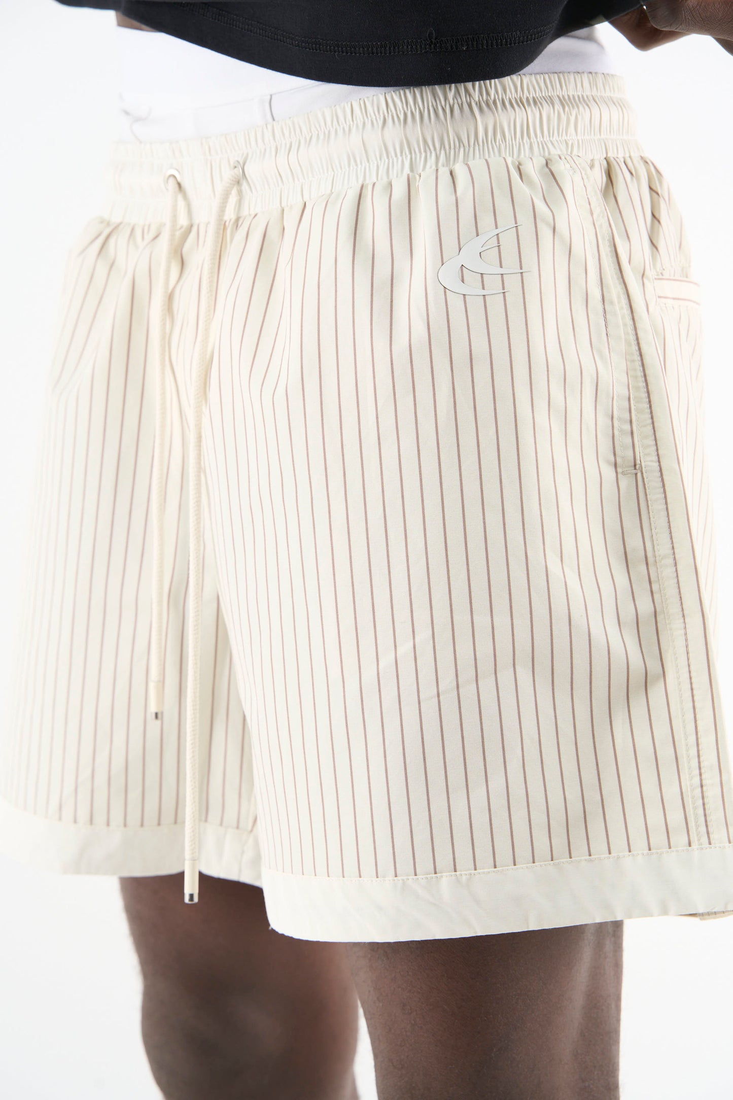 Pinstripe White Swimpants