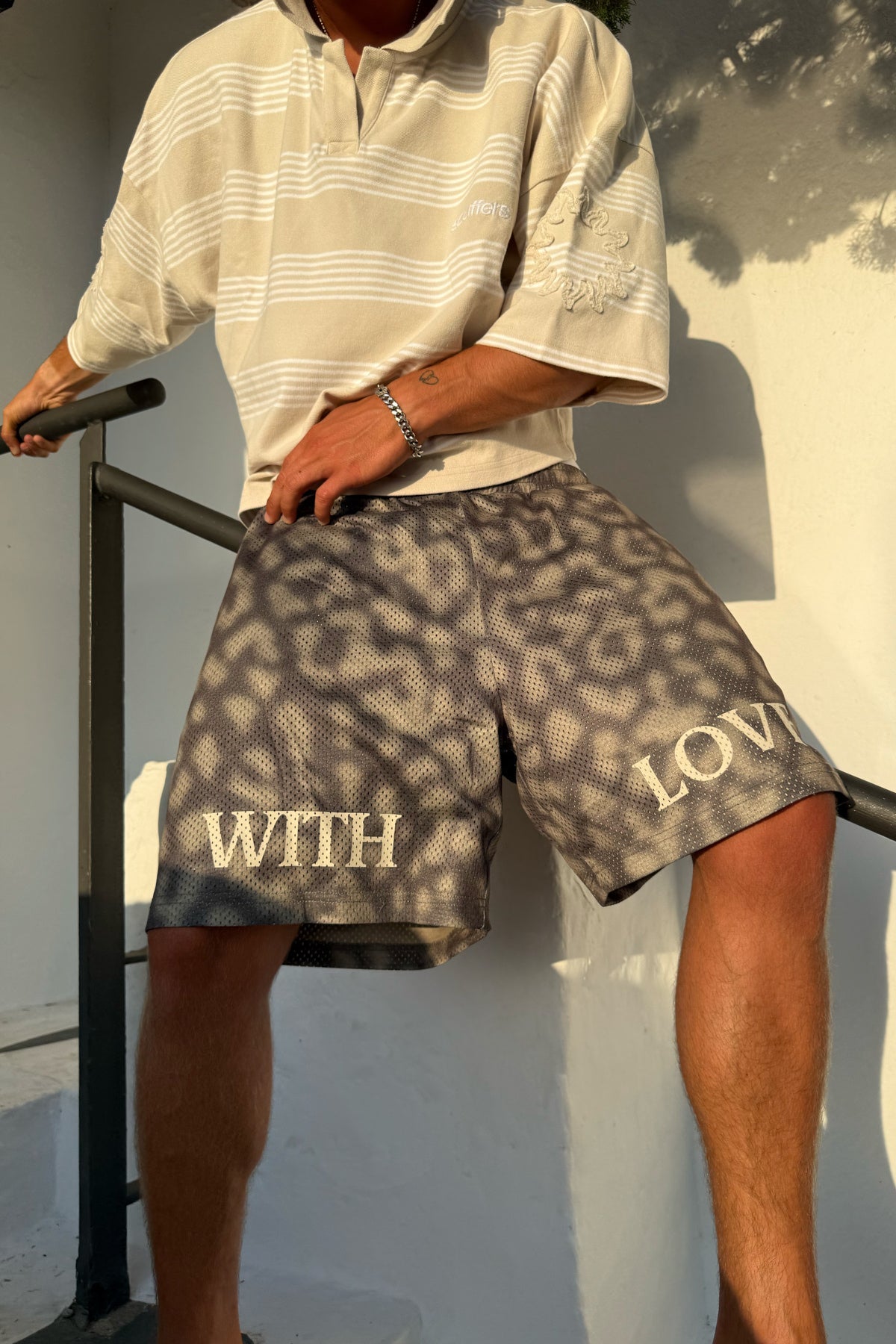 Withlove Leopard Mesh Shorts
