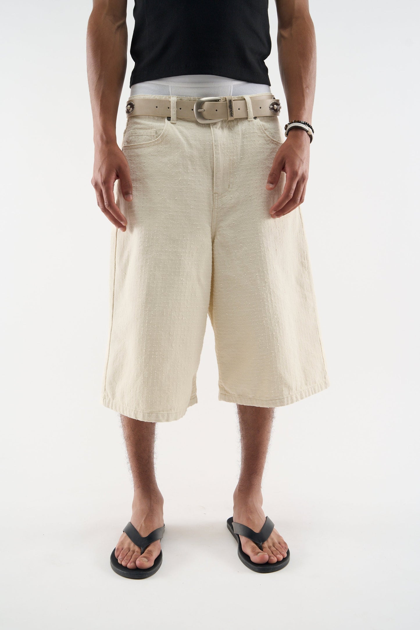 Ribstop Ecru Jorts