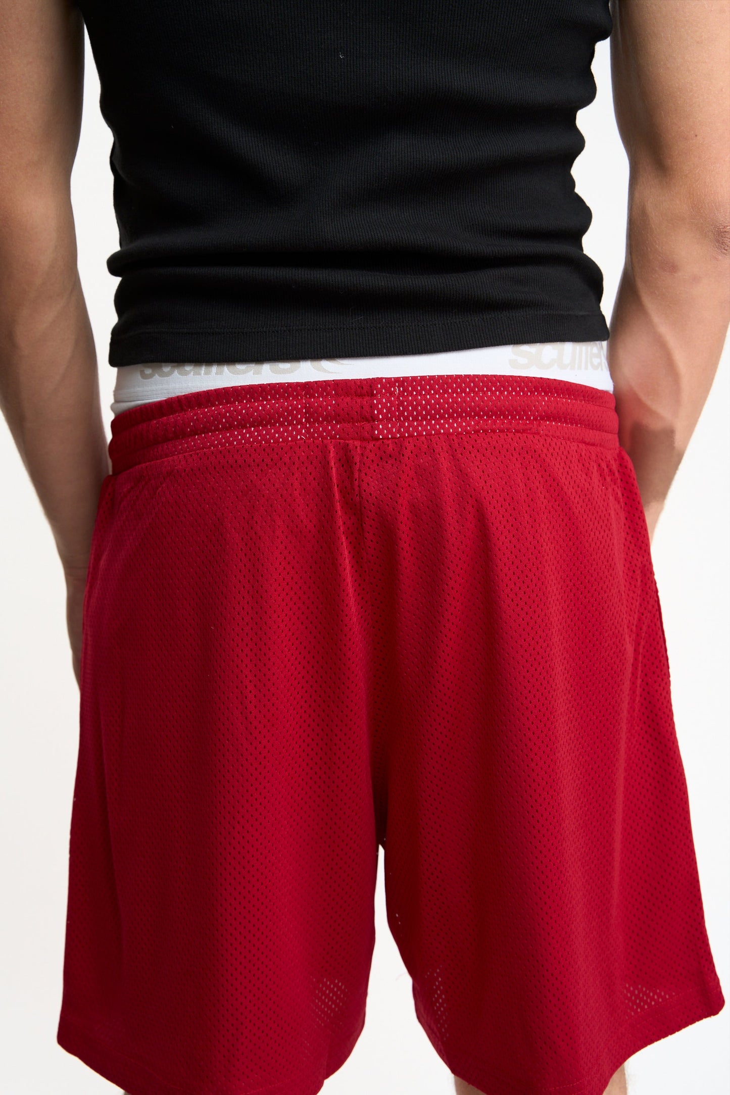 Withlove Red Mesh Shorts