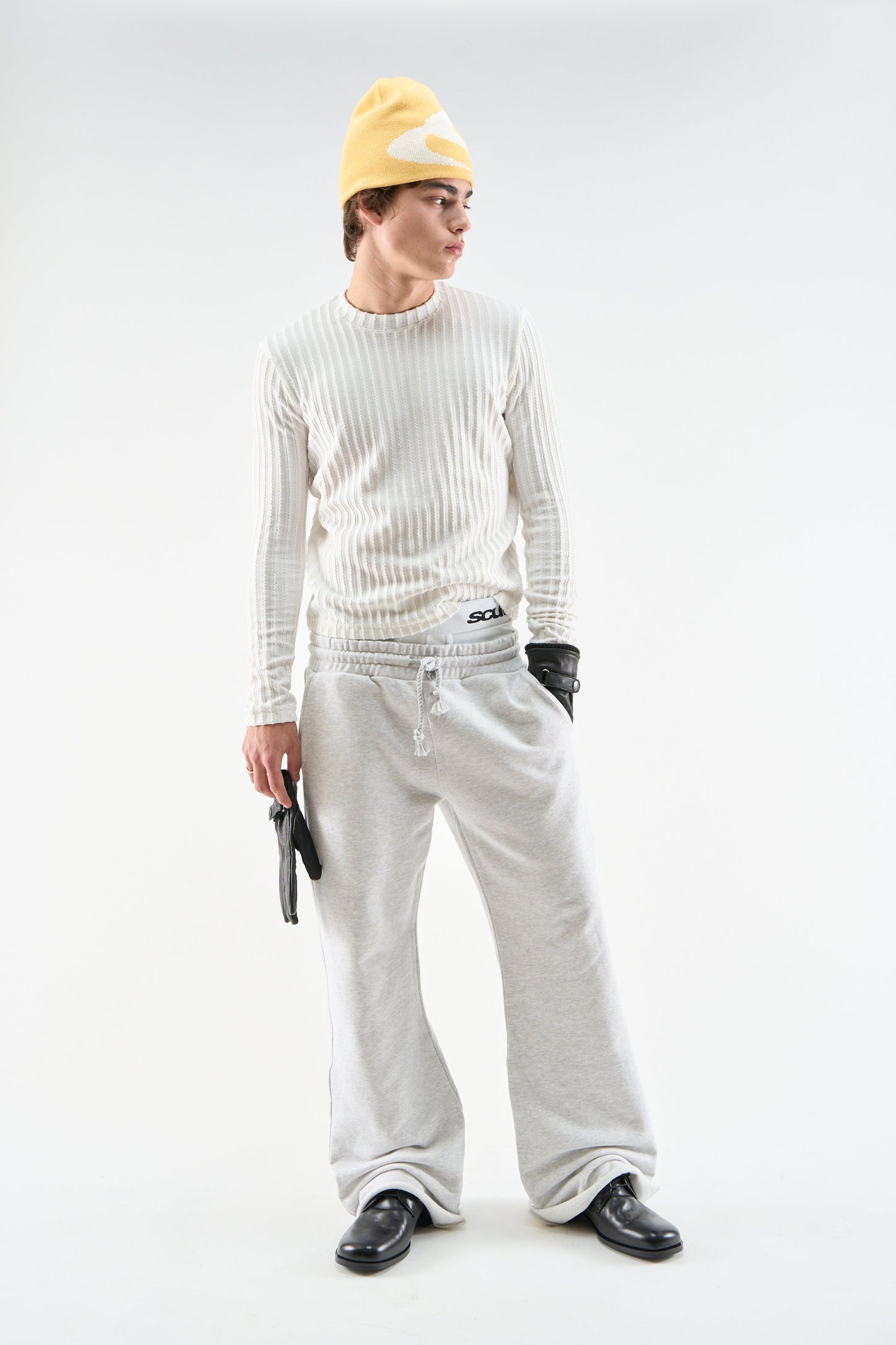 Flared Light Grey Sweatpants