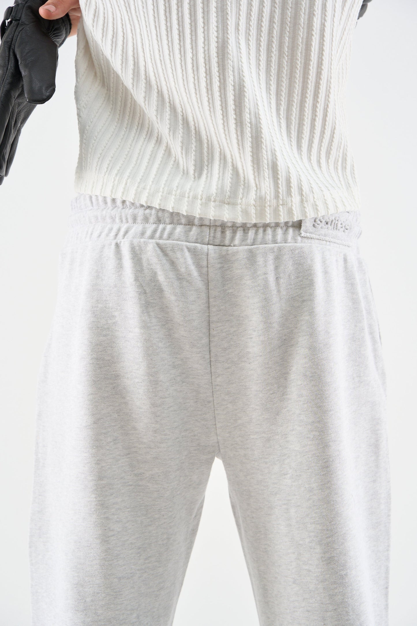 Flared Light Grey Sweatpants