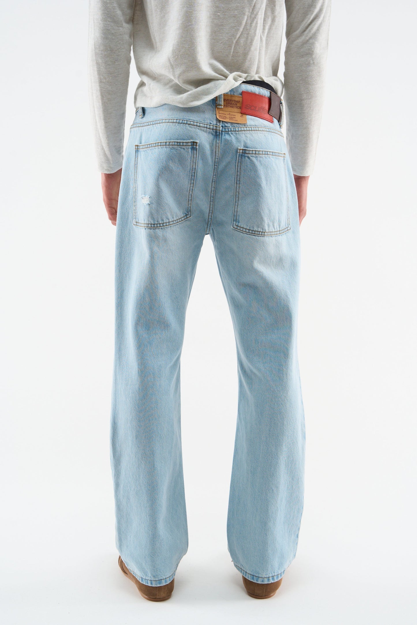 Classic Light Blue Straight Pants