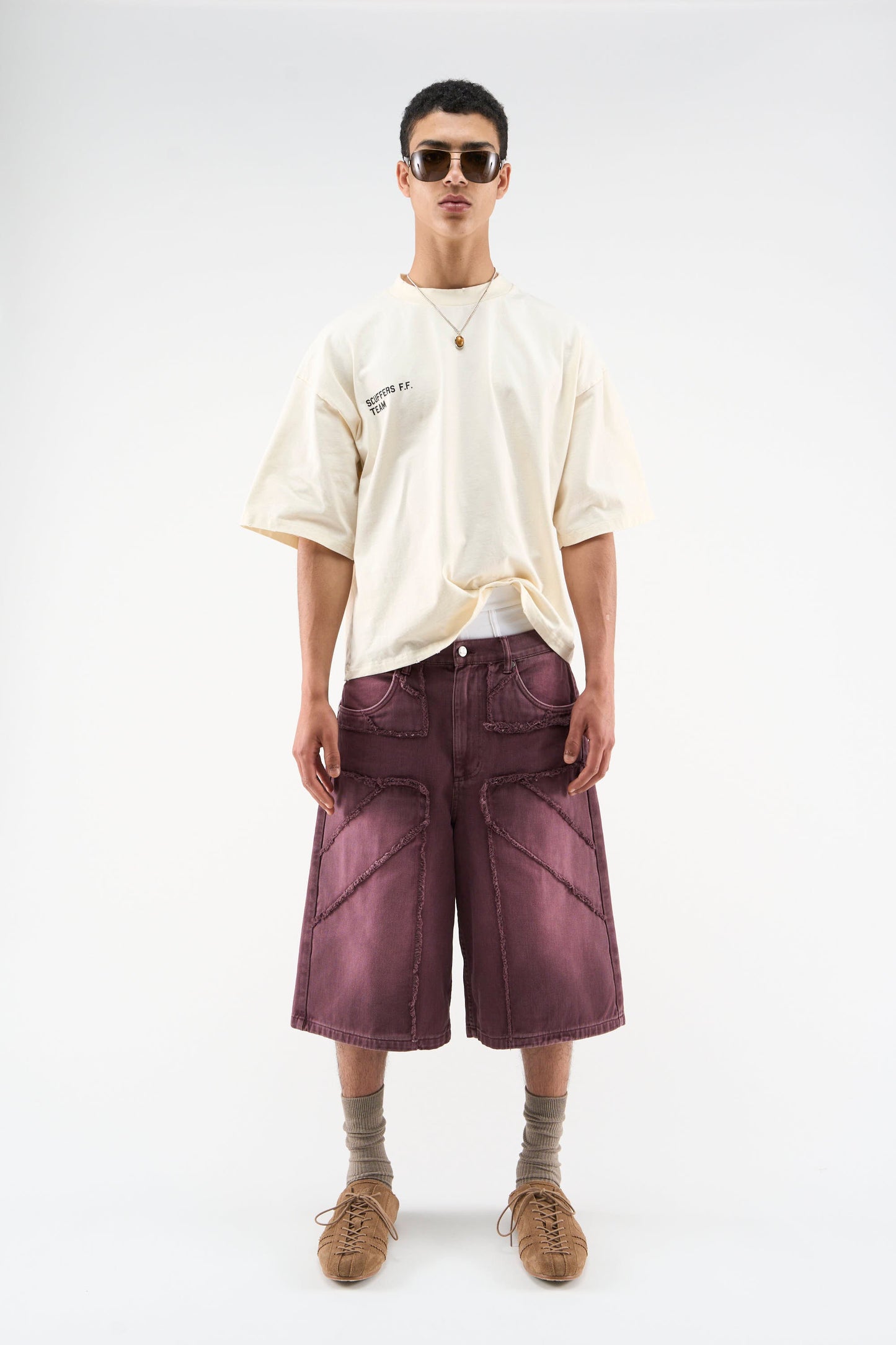 OPS Burgundy Jorts