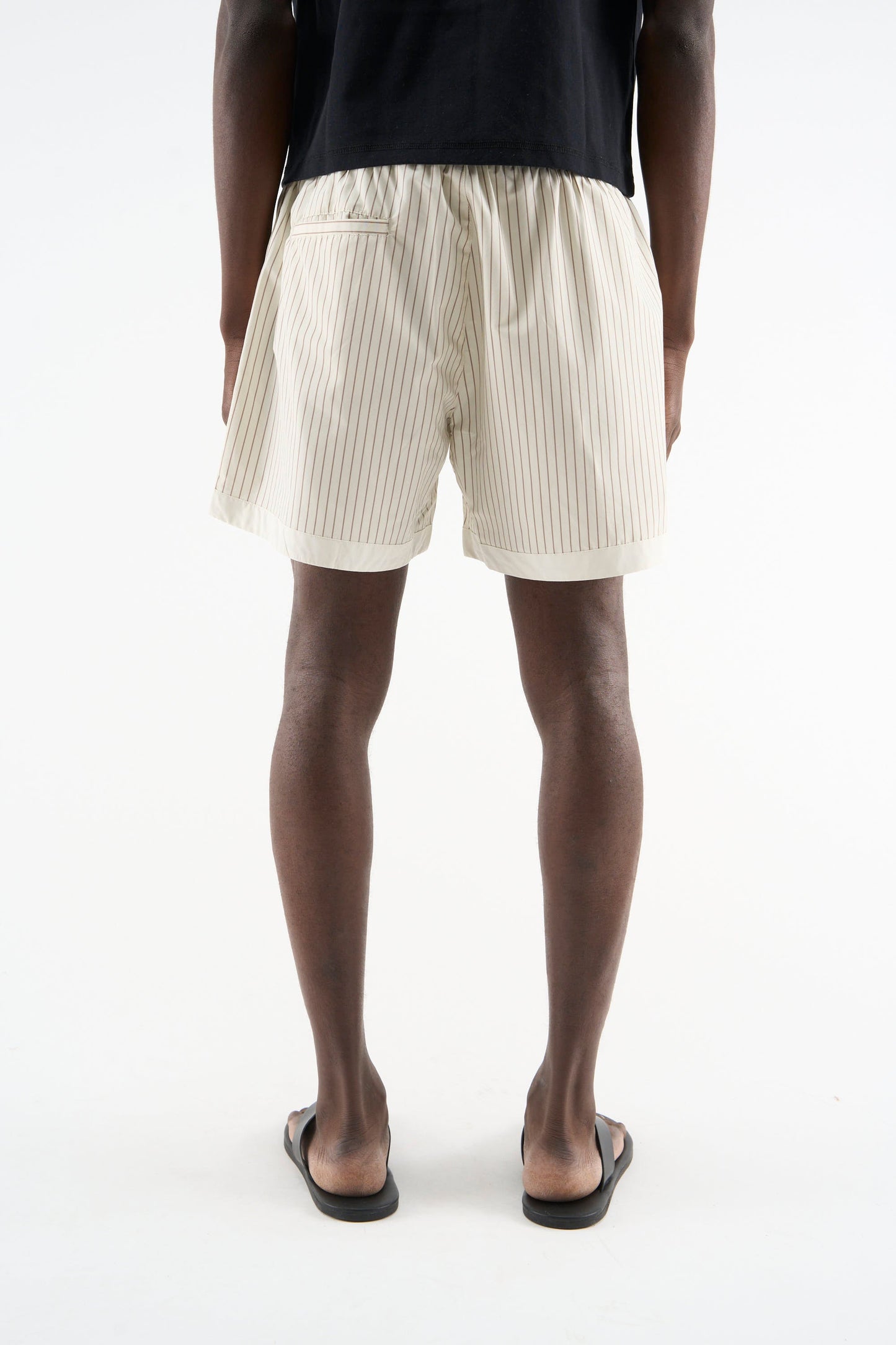 Pinstripe White Swimpants