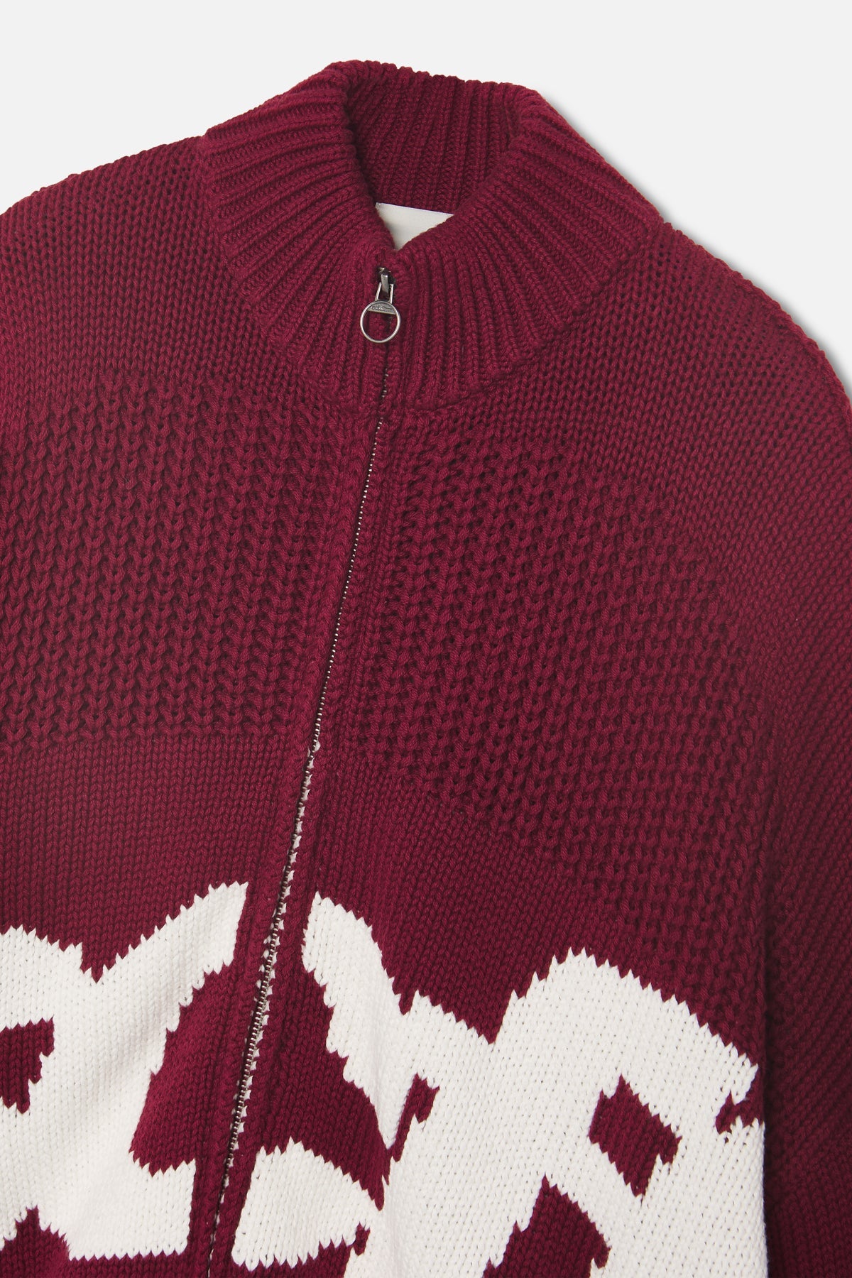 Scff Red Knit Zipper