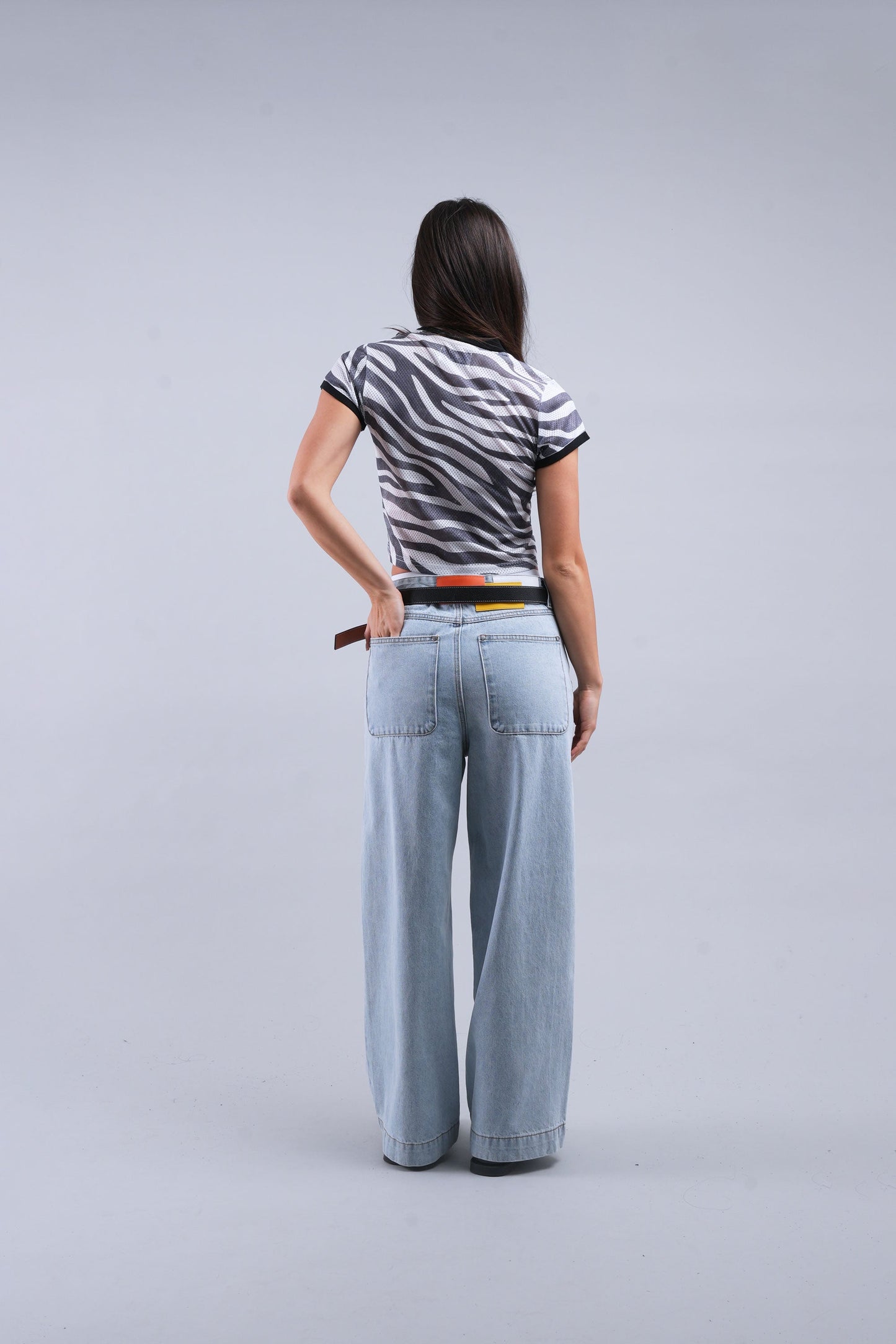 Tropical Light Blue Pants