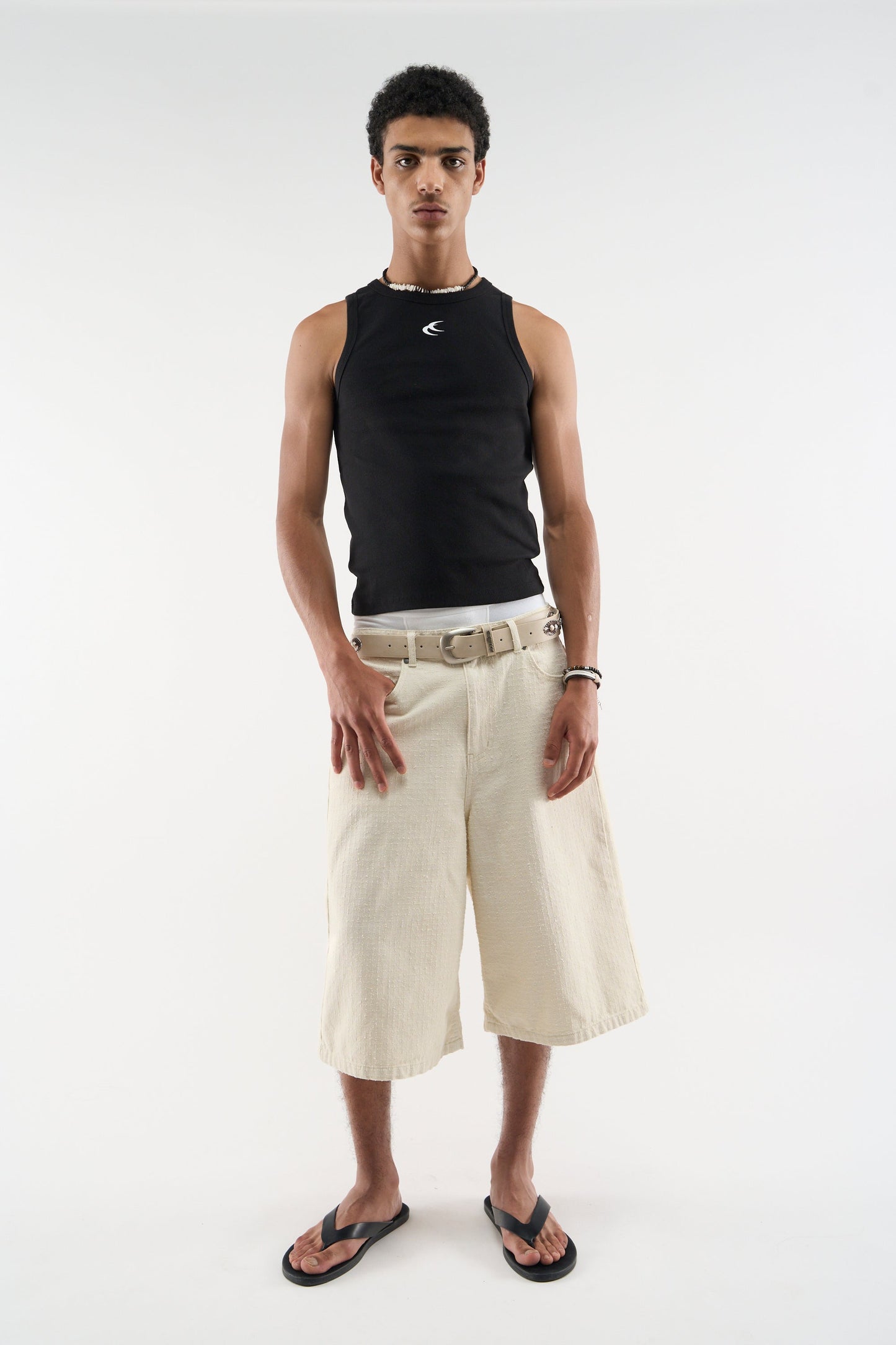 Ribstop Ecru Jorts