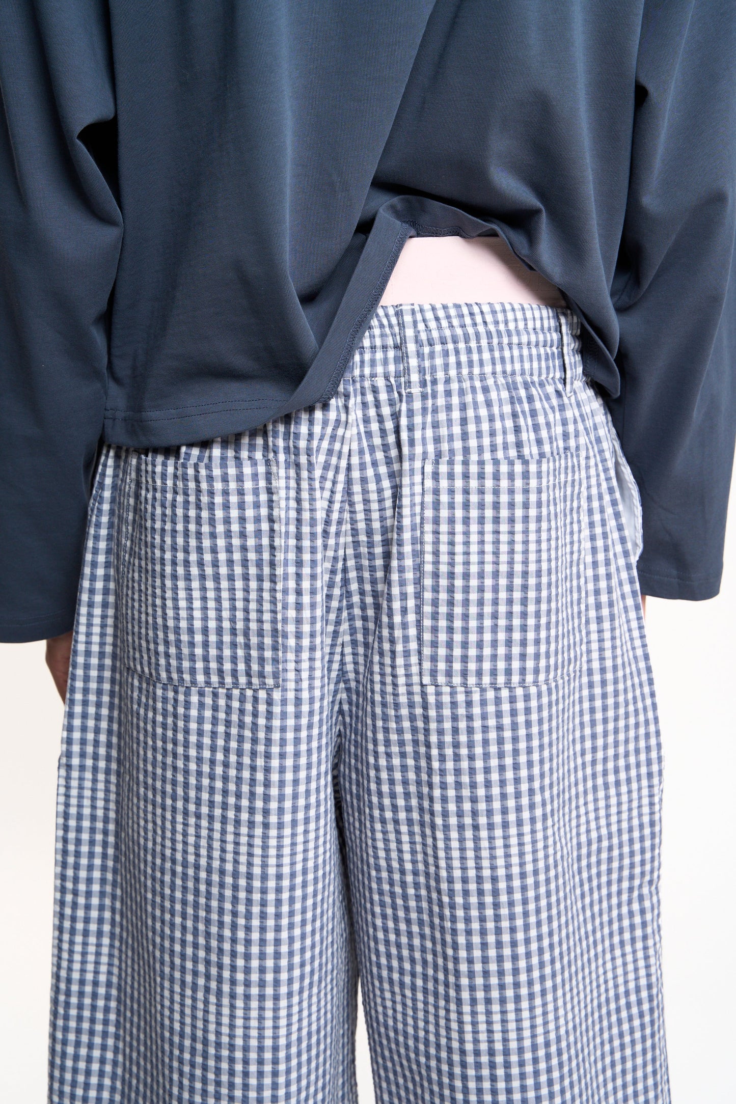 Donguan Blue Checkered Jorts