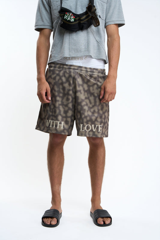 Withlove Leopard Mesh Shorts