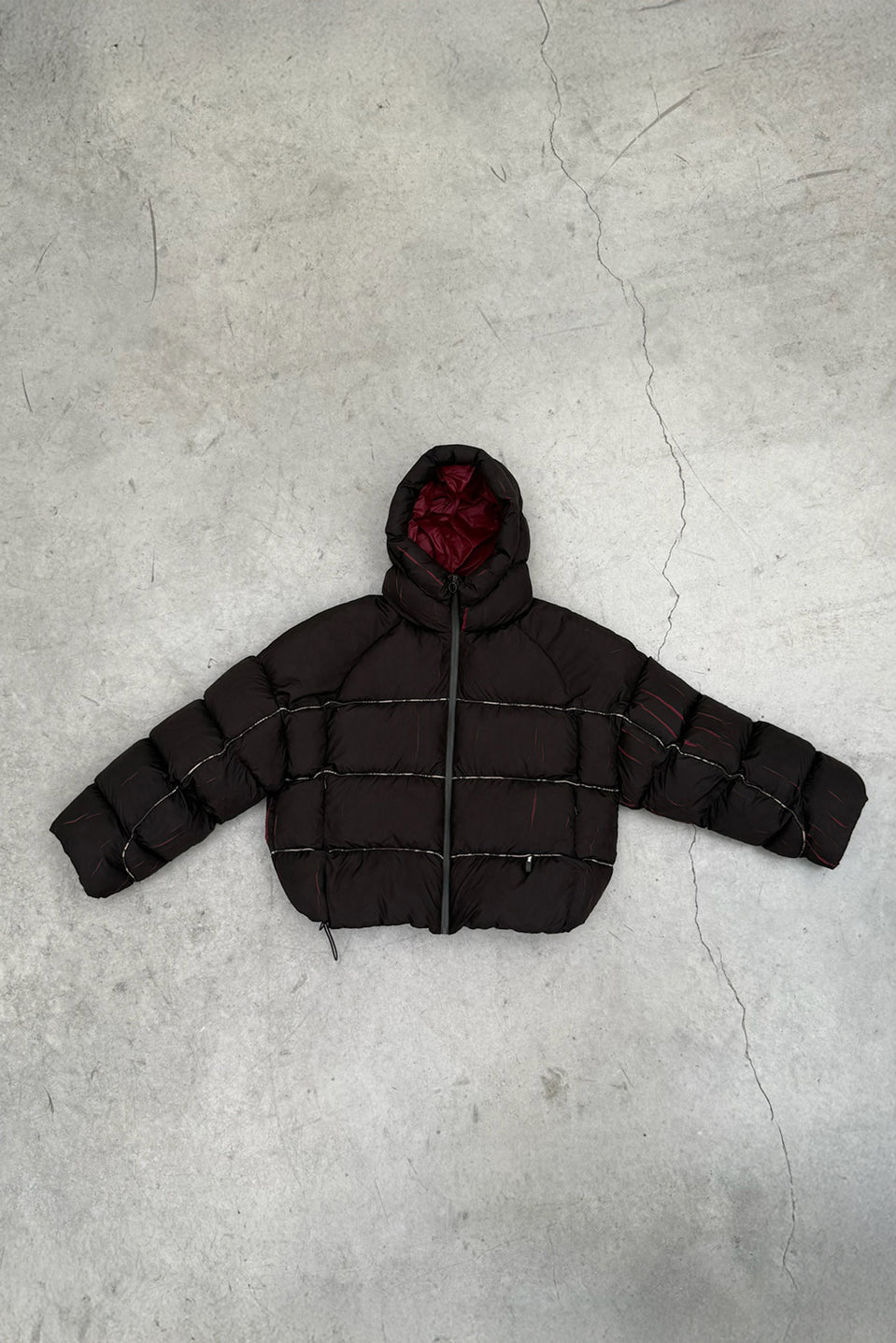 Marble Brown Puffer Jacket