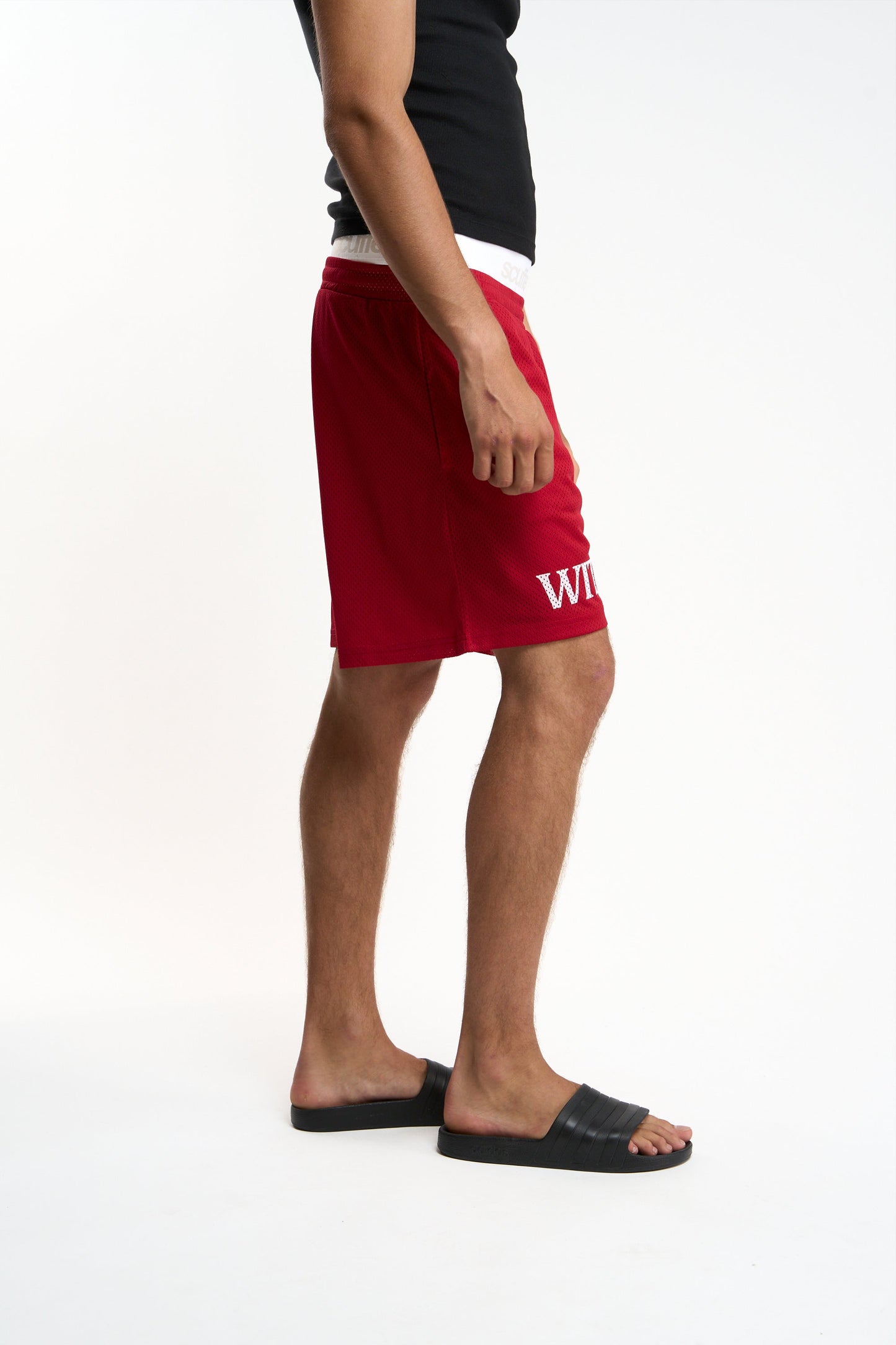 Withlove Red Mesh Shorts